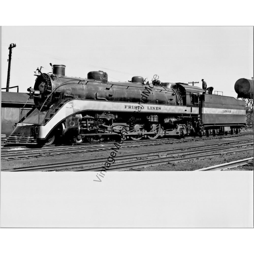 VTG 1939 Frisco SLSF 1503 Steam Locomotive St. Louis, MO 8 X 10 Real Photo T1-40